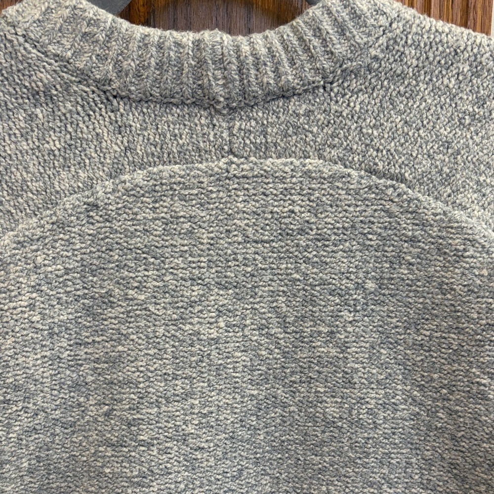 Abercrombie & Fitch Gray & White Cotton Blend Sweater Small Normcore Cottagecore - Picture 10 of 13